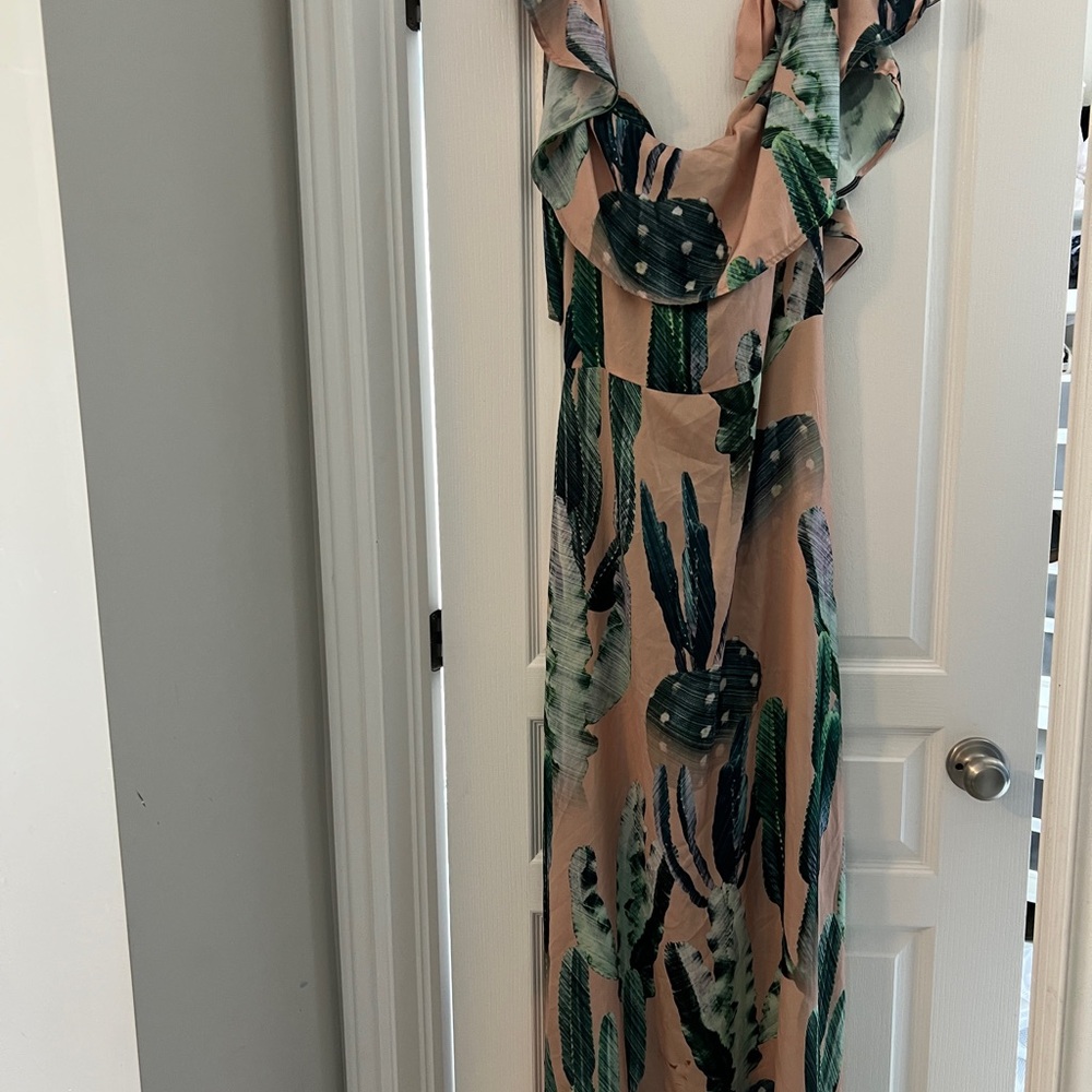 Tropical Print Maxi Dress